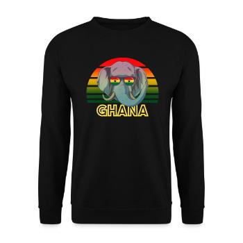 Ghana - Sweat-shirt Unisexe - noir - Devant - Alina (178cm) & Michal (187cm)