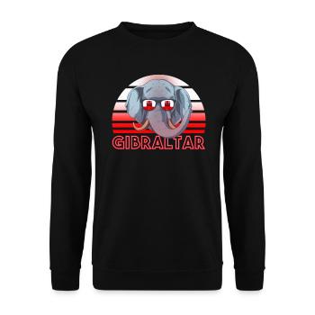 Gibraltar - Unisex Pullover - Schwarz - Vorne - Alina (178cm) & Michal (187cm)