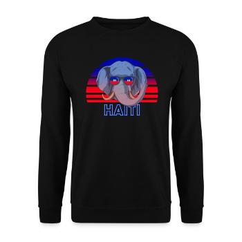 Haiti - Unisex Sweatshirt - black - Front - Alina (178cm) & Michal (187cm)