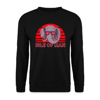 Isle of Man - Unisex Sweatshirt - black - Front - Alina (178cm) & Michal (187cm)