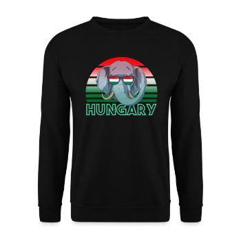 Hungary - Unisex Sweatshirt - black - Front - Alina (178cm) & Michal (187cm)