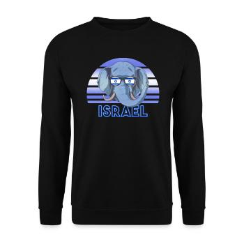 Israel - Unisex Sweatshirt - black - Front - Alina (178cm) & Michal (187cm)