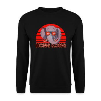 Hong Kong - Unisex Sweatshirt - black - Front - Alina (178cm) & Michal (187cm)