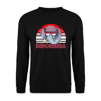 Indonesia - Unisex Sweatshirt - black - Front - Alina (178cm) & Michal (187cm)