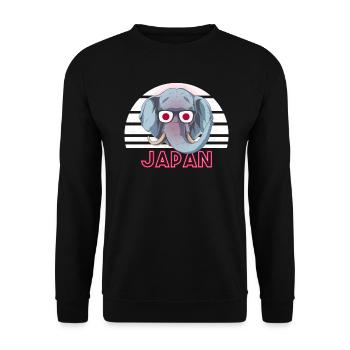 Japan - Unisex Pullover - Schwarz - Vorne - Alina (178cm) & Michal (187cm)