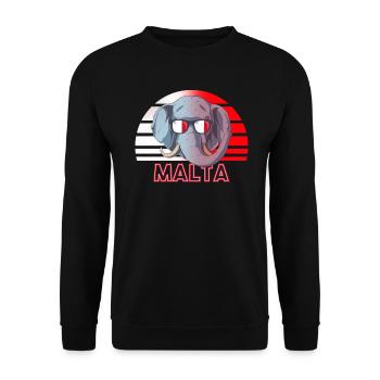 Malta - Unisex Sweatshirt - black - Front - Alina (178cm) & Michal (187cm)