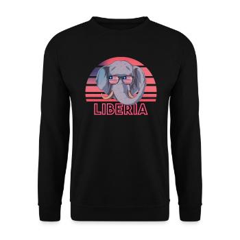 Liberia - Unisex Sweatshirt - black - Front - Alina (178cm) & Michal (187cm)