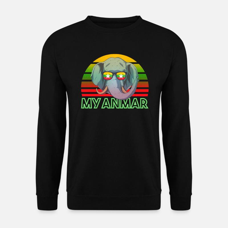 Myanmar - Unisex Pullover - Schwarz