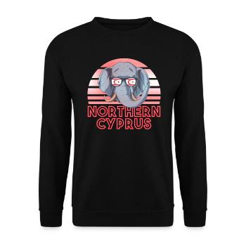Northern Cyprus - Unisex Sweatshirt - black - Front - Alina (178cm) & Michal (187cm)