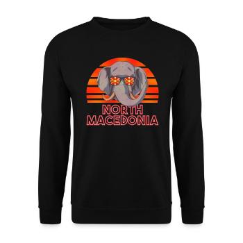 Nordmazedonien - Unisex Pullover - Schwarz - Vorne - Alina (178cm) & Michal (187cm)