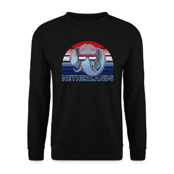 Netherlands - Unisex Sweatshirt - black - Front - Alina (178cm) & Michal (187cm)