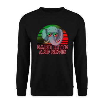 Saint Kitts and Nevis - Unisex Sweatshirt - black - Front - Alina (178cm) & Michal (187cm)