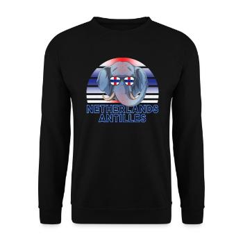 Netherlands Antilles - Unisex Sweatshirt - black - Front - Alina (178cm) & Michal (187cm)