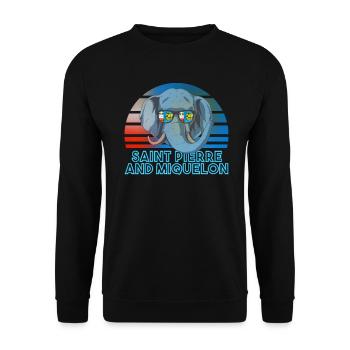 St. Pierre und Miquelon - Unisex Pullover - Schwarz - Vorne - Alina (178cm) & Michal (187cm)