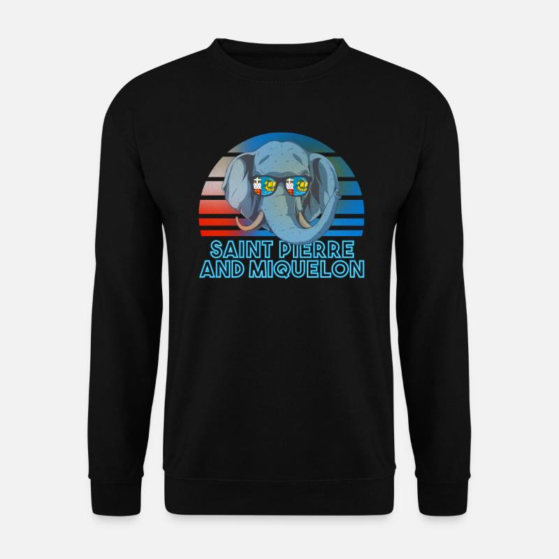 Saint Pierre and Miquelon - Unisex Sweatshirt - black