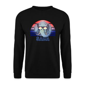 Saba - Unisex Sweatshirt - black - Front - Alina (178cm) & Michal (187cm)