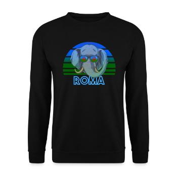 Roma - Unisex Sweatshirt - black - Front - Alina (178cm) & Michal (187cm)