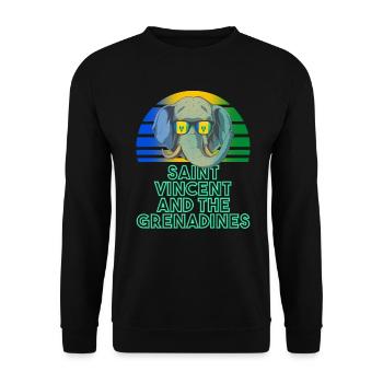 Saint Vincent and the Grenadines - Unisex Sweatshirt - black - Front - Alina (178cm) & Michal (187cm)