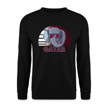 Qatar - Unisex Sweatshirt - black - Front - Alina (178cm) & Michal (187cm)