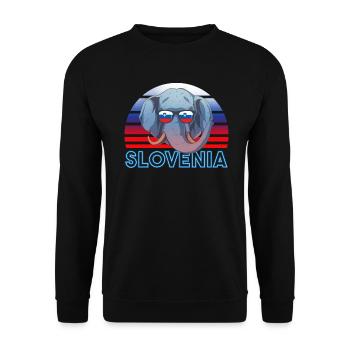 Slowenien - Unisex Pullover - Schwarz - Vorne - Alina (178cm) & Michal (187cm)