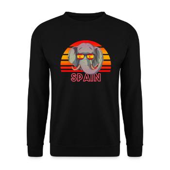 Spain - Unisex Sweatshirt - black - Front - Alina (178cm) & Michal (187cm)