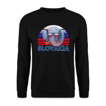 Slovakia - Unisex Sweatshirt - black - Front - Alina (178cm) & Michal (187cm)
