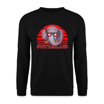 Switzerland - Unisex Sweatshirt - black - Front - Alina (178cm) & Michal (187cm)