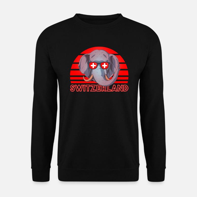 Schweiz - Unisex Pullover - Schwarz