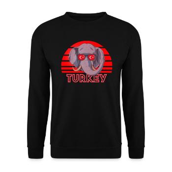 Turkey - Unisex Sweatshirt - black - Front - Alina (178cm) & Michal (187cm)