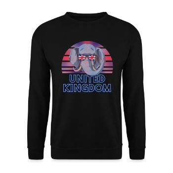 United Kingdom - Unisex Sweatshirt - black - Front - Alina (178cm) & Michal (187cm)