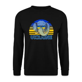 Ukraine - Unisex Pullover - Schwarz - Vorne - Alina (178cm) & Michal (187cm)