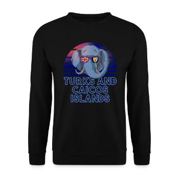Turks et Caicos (Îles) - Sweat-shirt Unisexe - noir - Devant - Alina (178cm) & Michal (187cm)