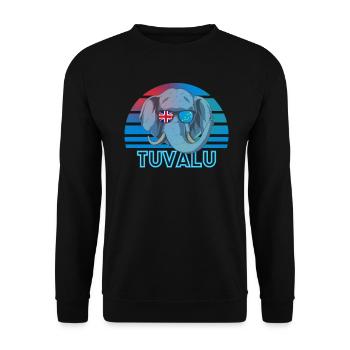 Tuvalu - Unisex Sweatshirt - black - Front - Alina (178cm) & Michal (187cm)