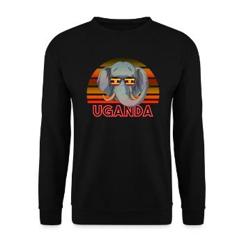 Uganda - Unisex Sweatshirt - black - Front - Alina (178cm) & Michal (187cm)