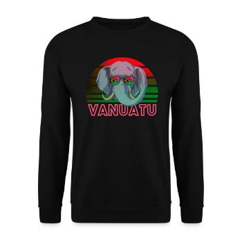 Vanuatu - Sweat-shirt Unisexe - noir - Devant - Alina (178cm) & Michal (187cm)