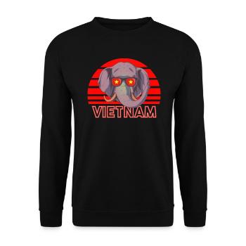 Vietnam - Unisex Sweatshirt - black - Front - Alina (178cm) & Michal (187cm)