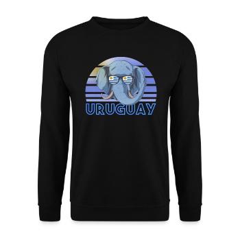 Uruguay - Unisex Sweatshirt - black - Front - Alina (178cm) & Michal (187cm)