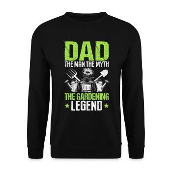 Gardening Dad Horticulture Gardening Daddy Plant - Unisex Sweatshirt - black - Front - Alina (178cm) & Michal (187cm)