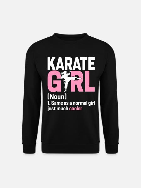 Karate Mädchen Lustige Kampfkünste Schwarzgurt Karate - Unisex Pullover - Schwarz
