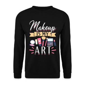 Makeup Artist Beautician & - Unisex Pullover - Schwarz - Vorne - Alina (178cm) & Michal (187cm)
