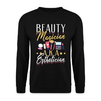 Skincare Esthetician Skin - Unisex Pullover - Schwarz - Vorne - Alina (178cm) & Michal (187cm)