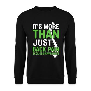 Sensibilisation à la scoliose Déformation de la colonne vertébrale Ruban vert - Sweat-shirt Unisexe - noir - Devant - Alina (178cm) & Michal (187cm)