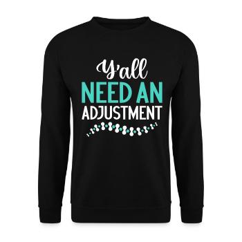 Chiropratique Ajustement De La Colonne Vertébrale Drôle Orthopédique - Sweat-shirt Unisexe - noir - Devant - Alina (178cm) & Michal (187cm)