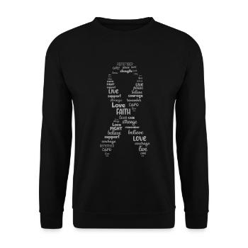 Brain Cancer Awareness Chemotherapy Brain Tumor - Unisex Sweatshirt - black - Front - Alina (178cm) & Michal (187cm)