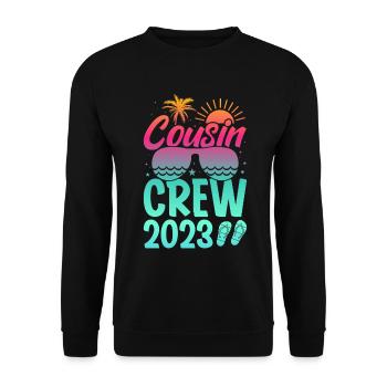 Cousin Crew Tie Dye Family Vacation Cruise Funny - Unisex Sweatshirt - black - Front - Alina (178cm) & Michal (187cm)