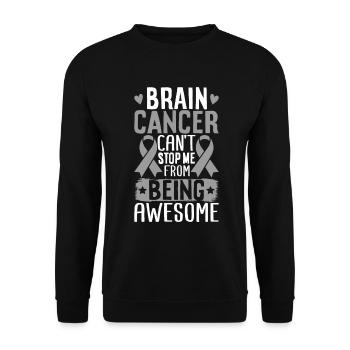 Brain Cancer Gray Ribbon Chemotherapy Spread - Unisex Sweatshirt - black - Front - Alina (178cm) & Michal (187cm)