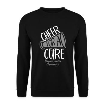 Brain Cancer Glioblastoma Awareness Chemotherapy - Unisex Sweatshirt - black - Front - Alina (178cm) & Michal (187cm)
