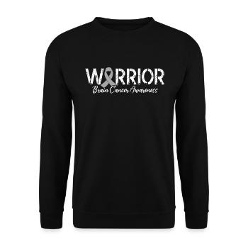 Brain Cancer Warrior Chemotherapy Tumor Spread - Unisex Sweatshirt - black - Front - Alina (178cm) & Michal (187cm)