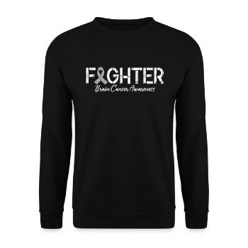 Brain Cancer Awareness Fighter Cancer Disease - Unisex Sweatshirt - black - Front - Alina (178cm) & Michal (187cm)