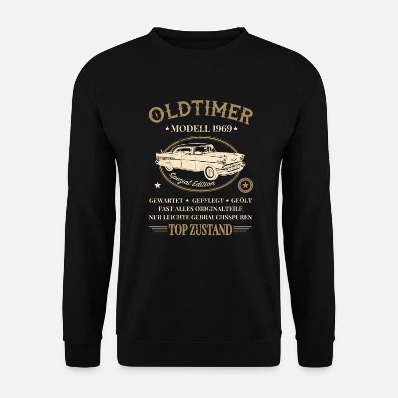 Oldtimer Baujahr 1969 - Unisex Pullover - Schwarz